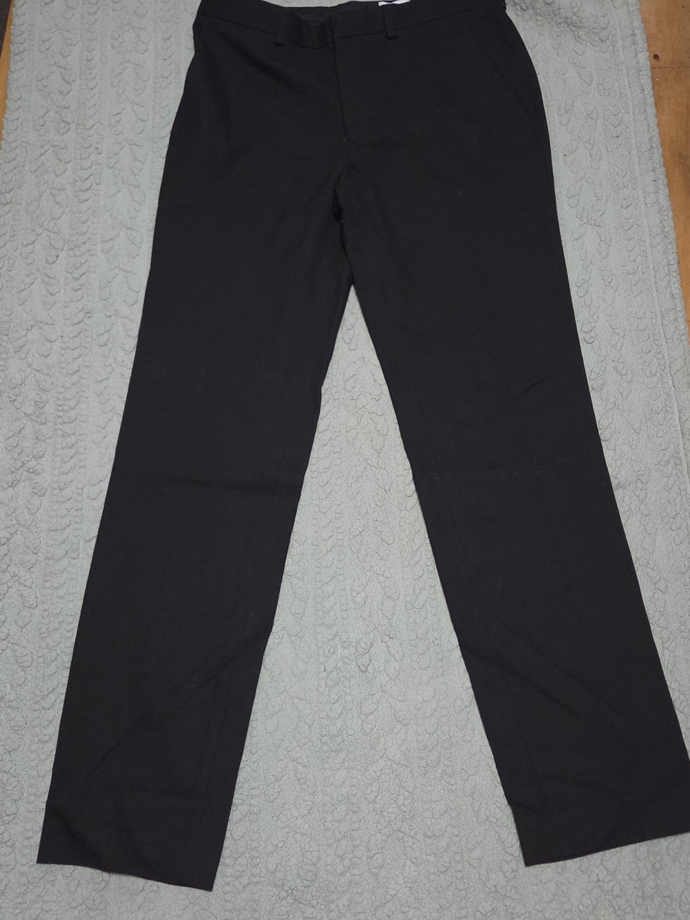 Men's Black Straight-Leg Dress Pants